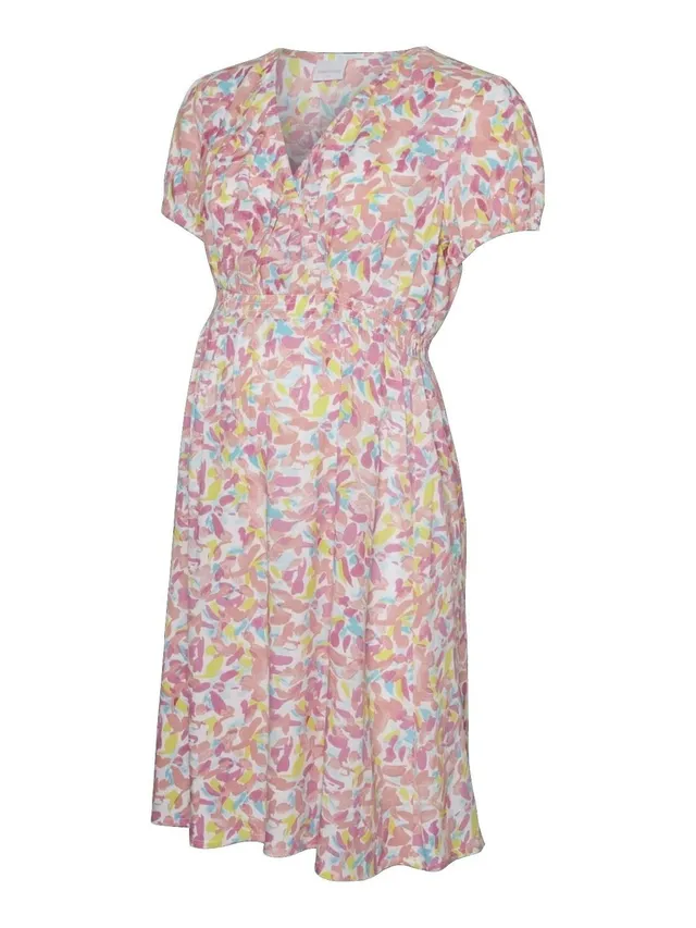 mamalicious-umstandskleid-mlmacy-tailliertes-stillkleid-mit-wickeloptik-kurzarm- image 1