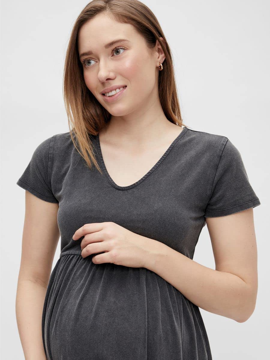 mamalicious-damen-mlstinna-cap-jersey-umstandskleid-schlichtes-kleid-f-r-schwang image 6