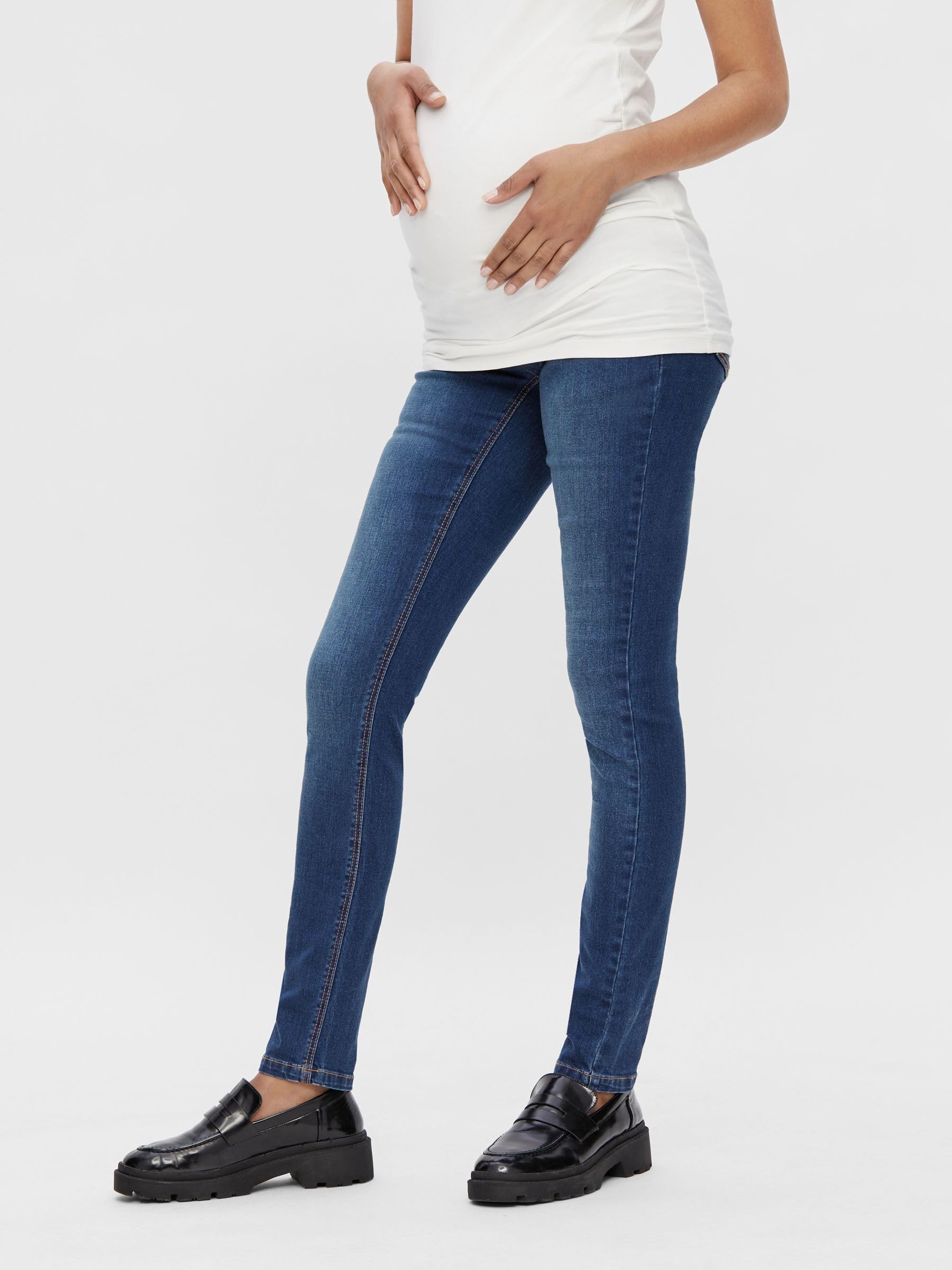 mamalicious-umstandshose-mllola-slim-blue-jeans-schmale-jeans-mit-jersey-bauchba image 2