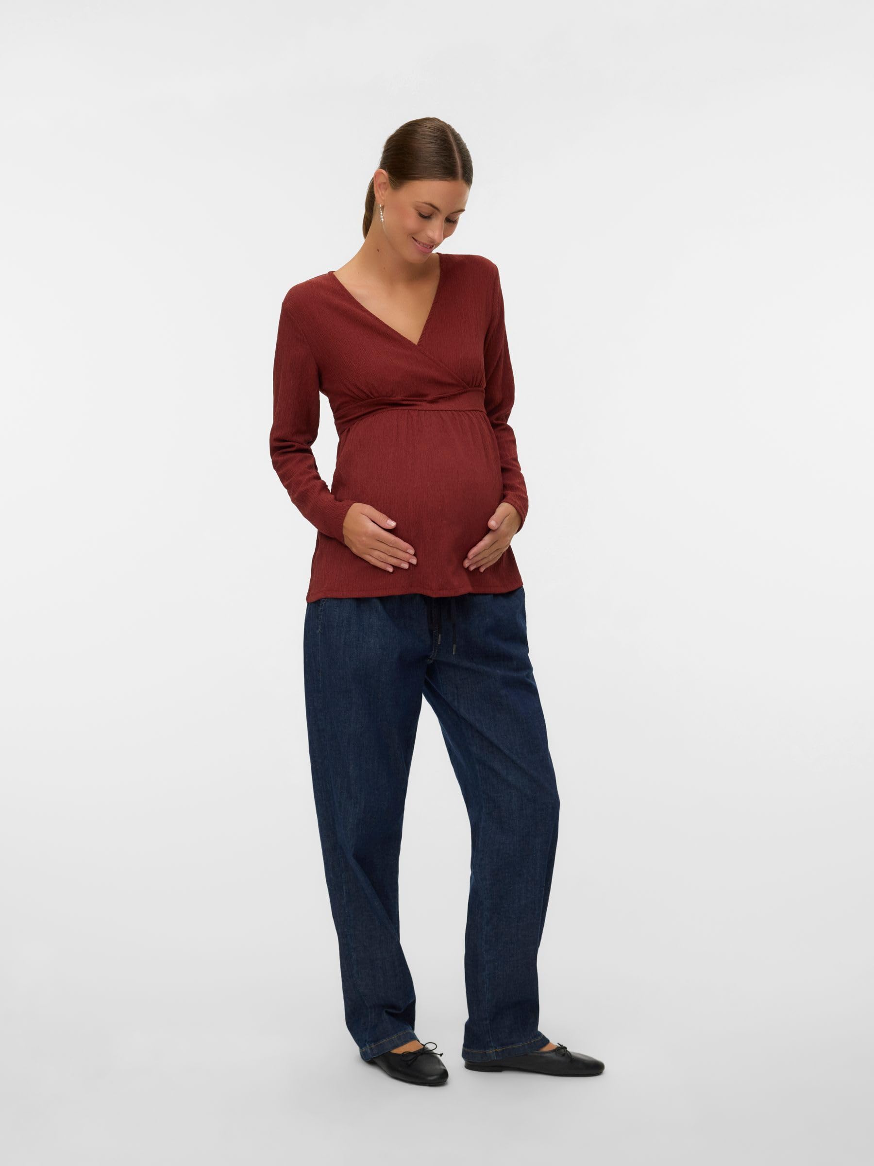 mamalicious-mlpilar-umstandsbluse-mit-v-ausschnitt-langarm-und-stillfunktion-nor image 5