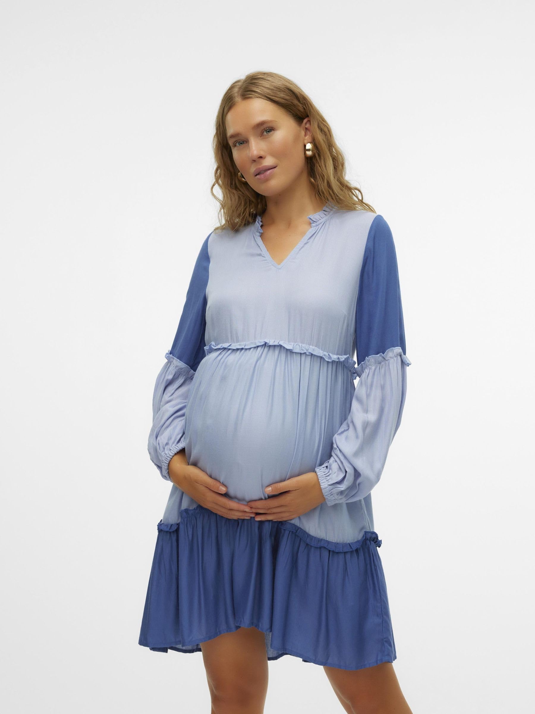 mamalicious-kleid-mlzigga-umstandskleid-mit-hemdkragen-langarm-elastischen-b-ndc image 6